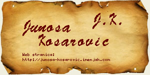 Junoša Košarović vizit kartica